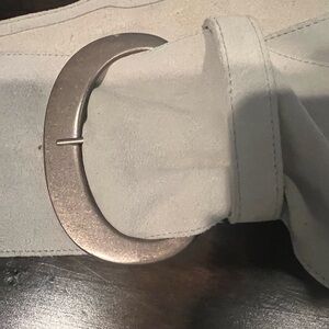Free People Cream Fabric Belt
